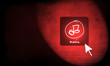 web button with music symbol