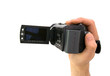 Hand holding camcorder Hand holding camcorder