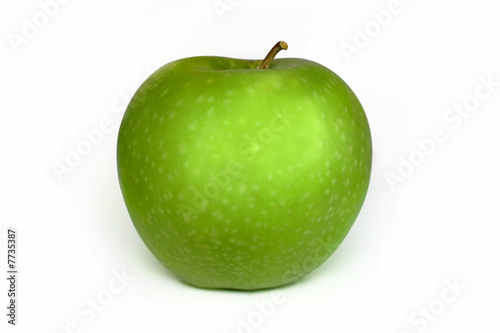 Photo: green apple on white background green apple on white background