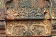 Cambodia Angkor Banteay Srey carved pediment Cambodia Angkor Banteay Srey carved pediment