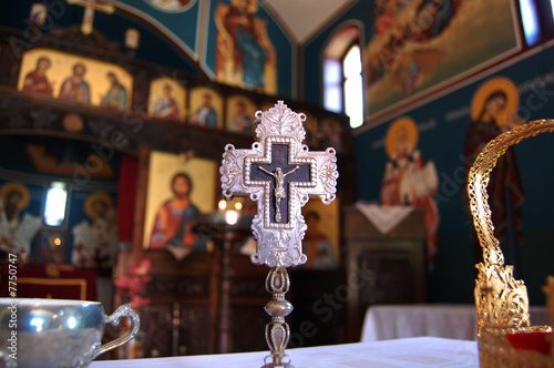 ortodox cross in the church