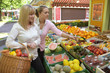 two women on the fruit market two women on the fruit market