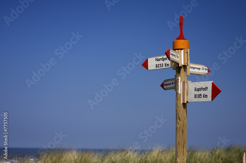 Foto: Wegweiser auf Spiekeroog Wegweiser auf Spiekeroog