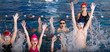 .childrens having fun in a swimming pool