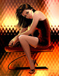 Glamour girl sitting Glamour girl sitting