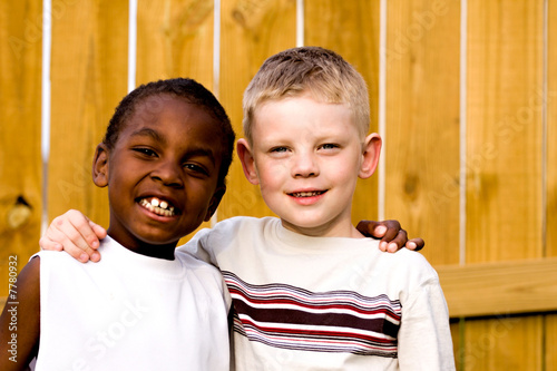 Photo: two friends playing outside two friends playing outside