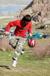 Teenager playing football (series Sport, Extreme, Mountain, Hors