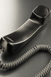 Telephone tube close up on a grey background Telephone tube close up on a grey background