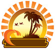 Summer icon - island