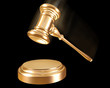 Gold gavel.