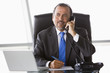 Businessman talking on phone