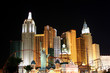 Skyline with Light on in Las Vegas, USA