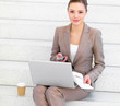 Smiling young business woman