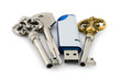 Retro keys and computer flash drive Retro keys and computer flash drive