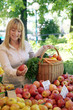 Woman on the fruit market Woman on the fruit market