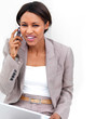Woman talking on mobile phone