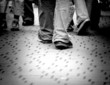 Walking through the street