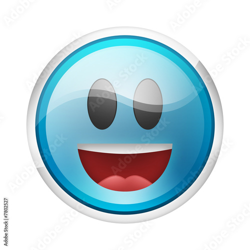 Smilie blau