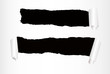 vector sheet of paper with two holes against black 