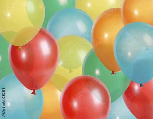 birthday balloons background. Party alloons background