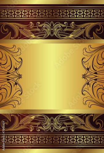 Illustration: golden frame golden frame