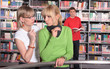 gossiping. jealous man observing two women