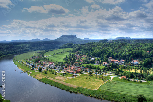 Elbsandsteingebirge Blick von der Bastei Elbsandsteingebirge Blick von der Bastei