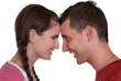 Photo: affectionate young couple - foreheads touching affectionate young couple - foreheads touching