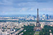 Eiffel tower and la Defense aerial