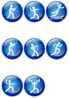 Pictogrammes des jeux olympiques d'été boule bleu(partie 4) 