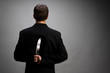Businessman with knife