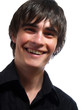 Cute guy is smiling