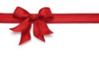 Red bow isolated on white background