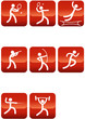 Pictogrammes des jeux olympiques d'été carré rouge (partie 4)