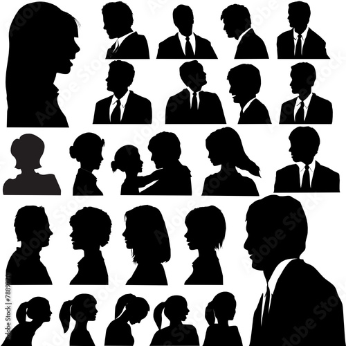 business people silhouette. Simple Silhouette People