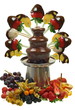 schokoladenbrunnen mit frische früchte