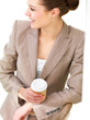 Business woman with coffee cup