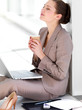 Business woman relaxing
