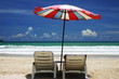 Two beach chairs, Patong beach, Thailand Two beach chairs, Patong beach, Thailand
