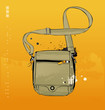 Travel bag, isolated on yellow background