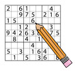 soduku game pencil filling in the numbers 