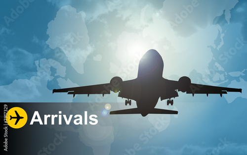 Aeroplane arrivals