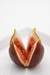 Fresh fig fruit on white plate