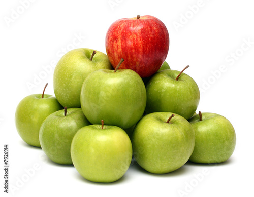 Photo: domination concepts with apples domination concepts with apples