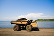 Photo: dump truck & sea dump truck & sea
