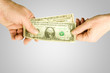 Foto: Handing money over Handing money over