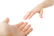 Reaching hands. Concept for rescue, friendship, guidance....