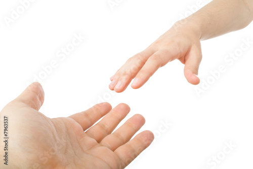 Reaching hands. Concept for rescue, friendship, guidance....