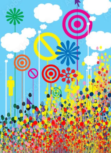 Illustration: flowery sky flowery sky