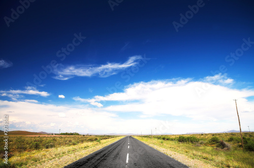 Photo: Road and blue sky Road and blue sky